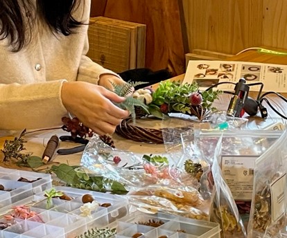 京都遊び場，リースづくりワークショップ京都